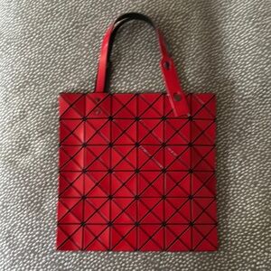 Issey Miyake Pleats Please Red Tote Bag